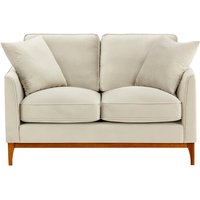 Linara 2 Seater Sofa, light beige, Leg colour: aveo
