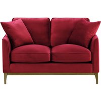 Linara 2 Seater Sofa, dark red, Leg colour: wax black