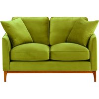 Linara 2 Seater Sofa, olive green, Leg colour: aveo