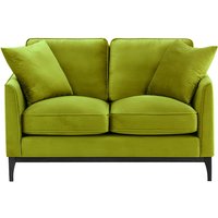 Linara 2 Seater Sofa, olive green, Leg colour: black