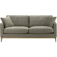 Linara 3 Seater Sofa, grey, Leg colour: wax black