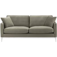 Linara 3 Seater Sofa, grey, Leg colour: white