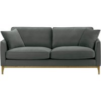 Linara 3 Seater Sofa, graphite, Leg colour: wax black