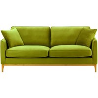 Linara 3 Seater Sofa, olive green, Leg colour: like oak