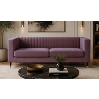 Slender 2 Seater Sofa, Matt Velour Chestnut - purple