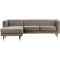 Slender Large Left Hand Corner Sofa, grey