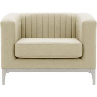 Slender Wood Armchair, cream, Leg colour: white