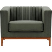 Slender Wood Armchair, graphite, Leg colour: aveo