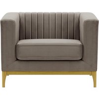 Slender Wood Armchair, grey, Leg colour: like oak