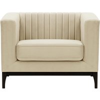 Slender Wood Armchair, light beige, Leg colour: black