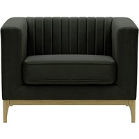 Slender Wood Armchair, black, Leg colour: wax black