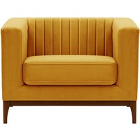Slender Wood Armchair, V 33 - Rust, Leg colour: aveo