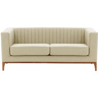 Slender Wood 2 Seater Sofa, cream, Leg colour: aveo