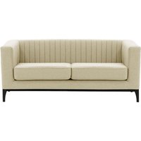 Slender Wood 2 Seater Sofa, cream, Leg colour: black