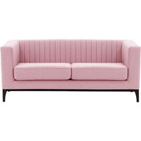 Slender Wood 2 Seater Sofa, pink, Leg colour: black