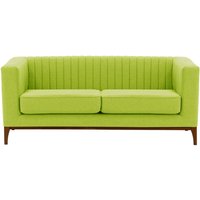 Slender Wood 2 Seater Sofa, lime, Leg colour: dark oak