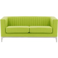 Slender Wood 2 Seater Sofa, lime, Leg colour: white