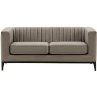 Slender Wood 2 Seater Sofa, grey, Leg colour: black