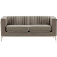 Slender Wood 2 Seater Sofa, grey, Leg colour: white