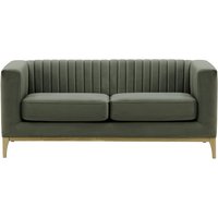 Slender Wood 2 Seater Sofa, graphite, Leg colour: wax black