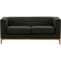 Slender Wood 2 Seater Sofa, black, Leg colour: aveo