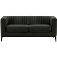 Slender Wood 2 Seater Sofa, black, Leg colour: black