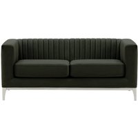Slender Wood 2 Seater Sofa, black, Leg colour: white