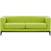 Slender Wood 3 Seater Sofa, lime, Leg colour: black