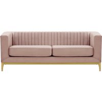 Slender Wood 3 Seater Sofa, lilac, Leg colour: like oak