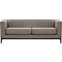 Slender Wood 3 Seater Sofa, grey, Leg colour: black