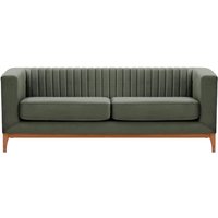 Slender Wood 3 Seater Sofa, graphite, Leg colour: aveo