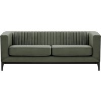 Slender Wood 3 Seater Sofa, graphite, Leg colour: black