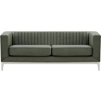 Slender Wood 3 Seater Sofa, graphite, Leg colour: white