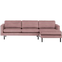 Lioni Right Hand Corner Sofa, pastel pink