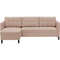 Ludo Universal Corner Sofa Bed, pastel pink