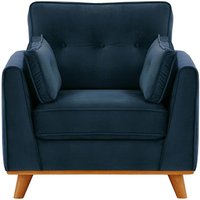 Farrow Armchair, blue, Leg colour: aveo