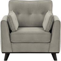 Farrow Armchair, silver, Leg colour: black