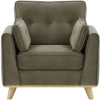 Farrow Armchair, grey, Leg colour: wax black