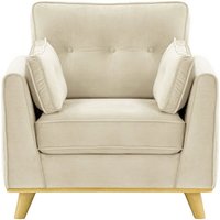 Farrow Armchair, light beige, Leg colour: like oak