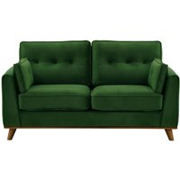 Farrow 2 Seater Sofa, dark green, Leg colour: dark oak