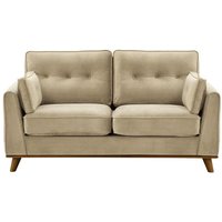 Farrow 2 Seater Sofa, mink, Leg colour: dark oak