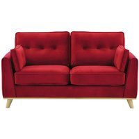 Farrow 2 Seater Sofa, dark red, Leg colour: wax black