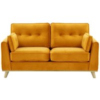 Farrow 2 Seater Sofa, mustard, Leg colour: wax black