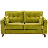 Farrow 2 Seater Sofa, olive green, Leg colour: dark oak
