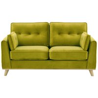 Farrow 2 Seater Sofa, olive green, Leg colour: wax black