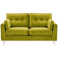Farrow 2 Seater Sofa, olive green, Leg colour: white