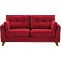Farrow 2,5 Seater Sofa, dark red, Leg colour: dark oak
