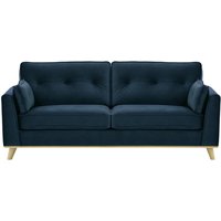 Farrow 3 Seater Sofa, blue, Leg colour: wax black