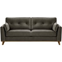 Farrow 3 Seater Sofa, graphite, Leg colour: dark oak