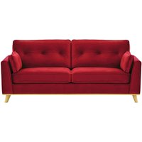 Farrow 3 Seater Sofa, dark red, Leg colour: like oak